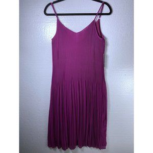 Lulus New Women's Size Small Purple Pleated Sleeveless Maxi Dress V-Neck A-Line
